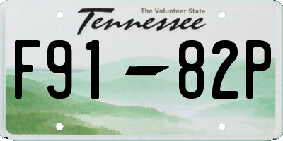 TN license plate F9182P