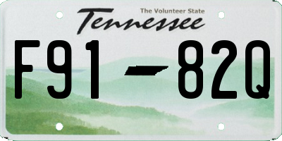 TN license plate F9182Q
