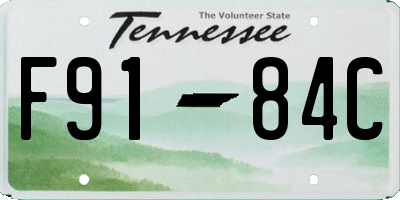 TN license plate F9184C