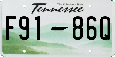 TN license plate F9186Q