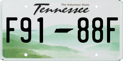 TN license plate F9188F