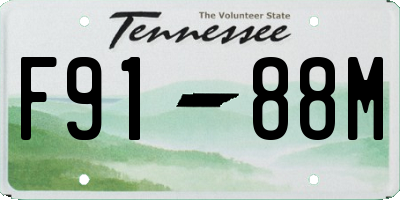 TN license plate F9188M