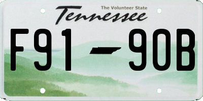 TN license plate F9190B