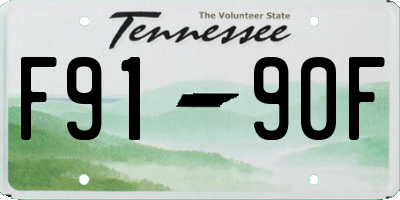 TN license plate F9190F