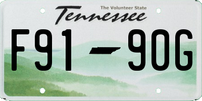 TN license plate F9190G
