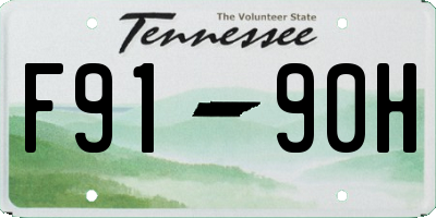 TN license plate F9190H