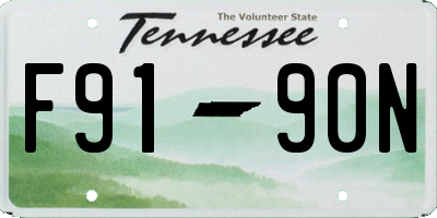 TN license plate F9190N