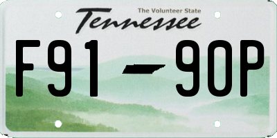 TN license plate F9190P
