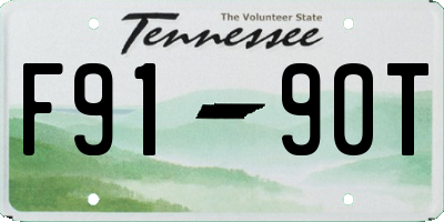 TN license plate F9190T