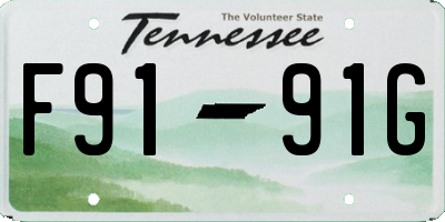 TN license plate F9191G