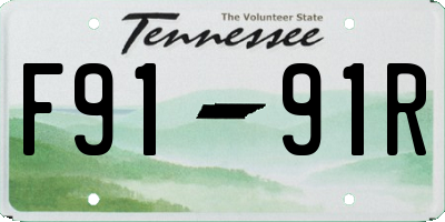 TN license plate F9191R