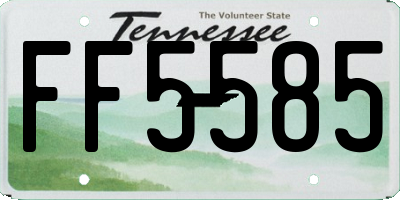 TN license plate FF5585