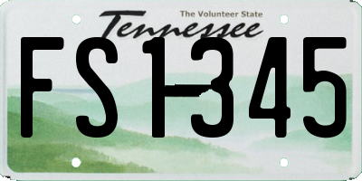 TN license plate FS1345