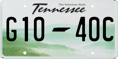 TN license plate G1040C