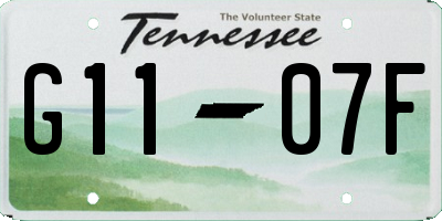 TN license plate G1107F