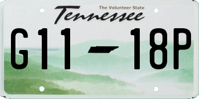 TN license plate G1118P