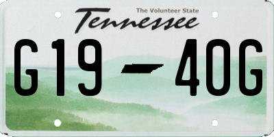 TN license plate G1940G