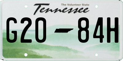 TN license plate G2084H