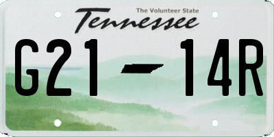 TN license plate G2114R