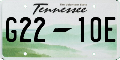 TN license plate G2210E