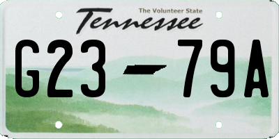 TN license plate G2379A
