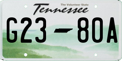 TN license plate G2380A