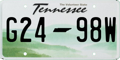 TN license plate G2498W