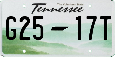 TN license plate G2517T