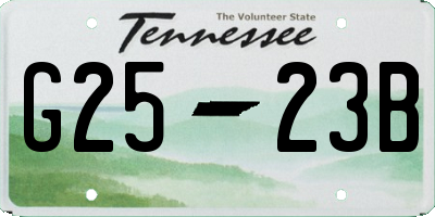 TN license plate G2523B