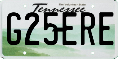 TN license plate G25ERE