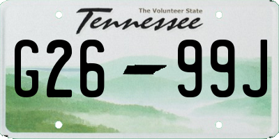TN license plate G2699J