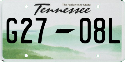 TN license plate G2708L