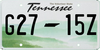 TN license plate G2715Z