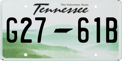 TN license plate G2761B