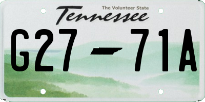 TN license plate G2771A