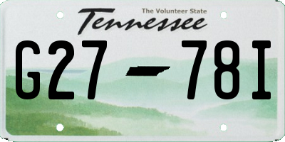 TN license plate G2778I