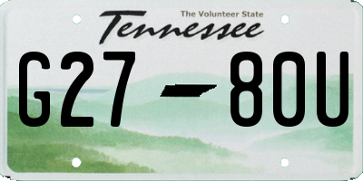 TN license plate G2780U