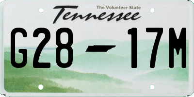 TN license plate G2817M