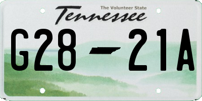 TN license plate G2821A