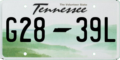 TN license plate G2839L