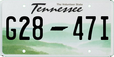 TN license plate G2847I