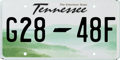 TN license plate G2848F