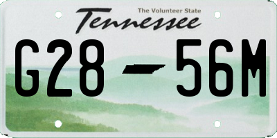 TN license plate G2856M