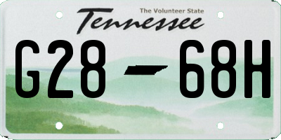 TN license plate G2868H