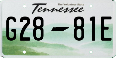 TN license plate G2881E