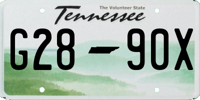 TN license plate G2890X