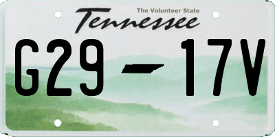 TN license plate G2917V