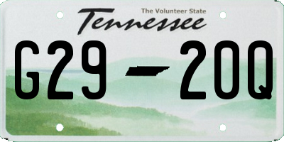 TN license plate G2920Q