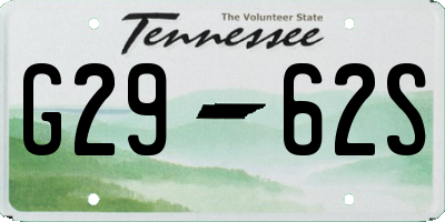 TN license plate G2962S