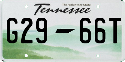 TN license plate G2966T